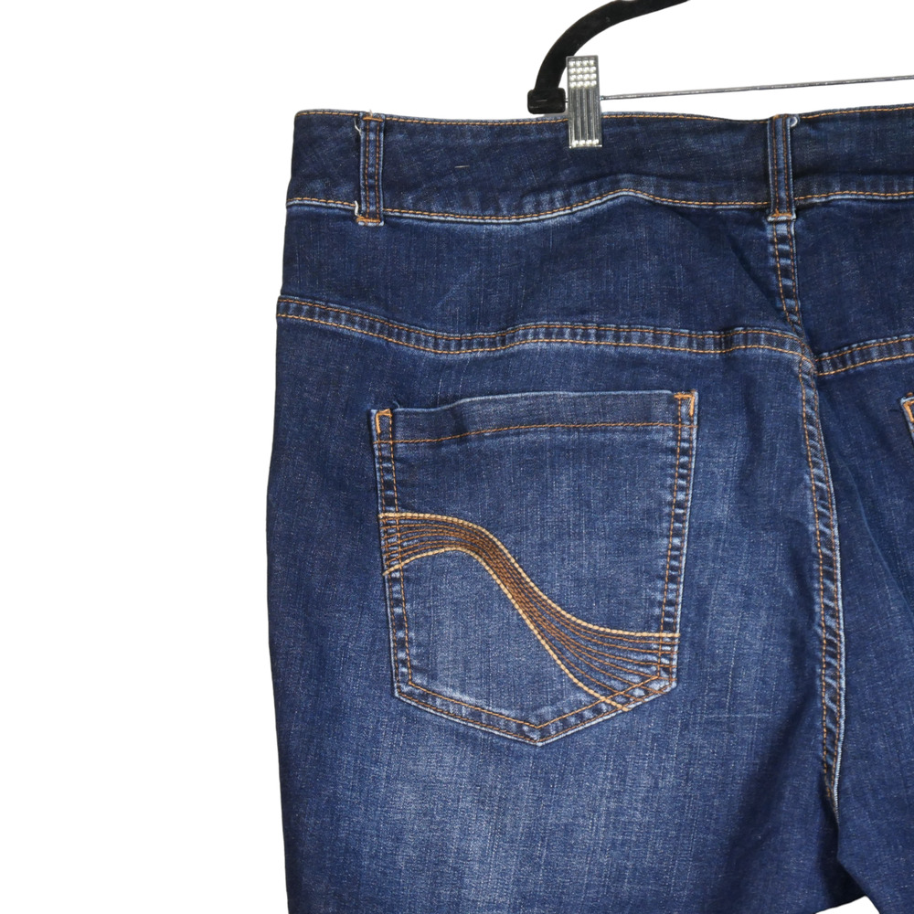 Lane Bryant Denim Shorts Womens Size 28 Blue Bermuda Genius Fit Stretch Pockets - Picture 2 of 9